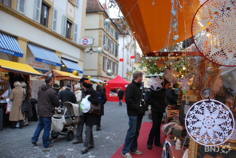 La rue du Coq d'Inde lors de la dizième édition du marché de Noël.