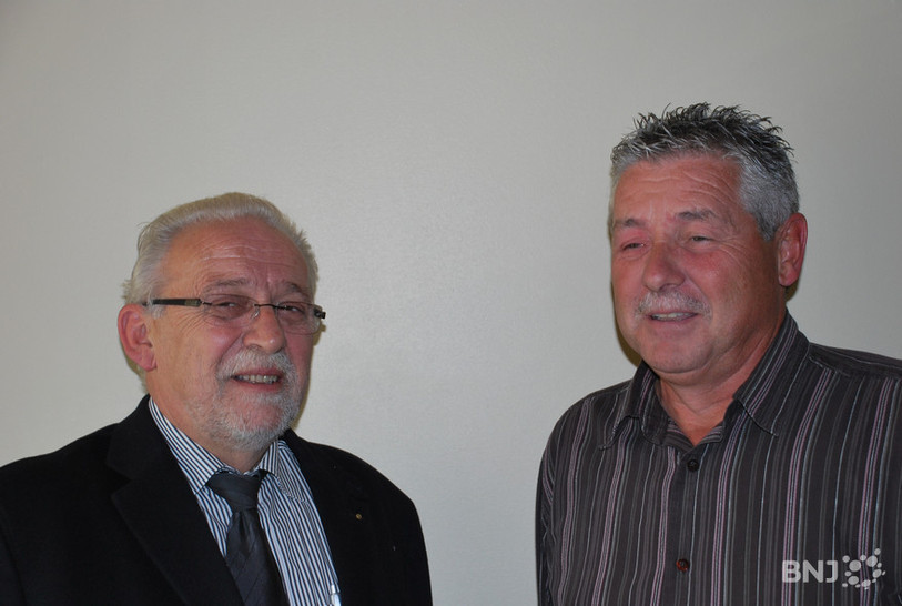Robert Vauthier, président du Salon Expo de Neuchâtel, et François Kiener, président de Modhac, à La Chaux-de-Fonds