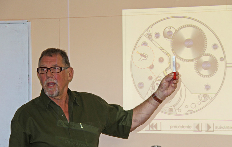 Jean-Hugues Walther enseigne au Centre de formation horlogère qu'il a créé il y a 15 ans