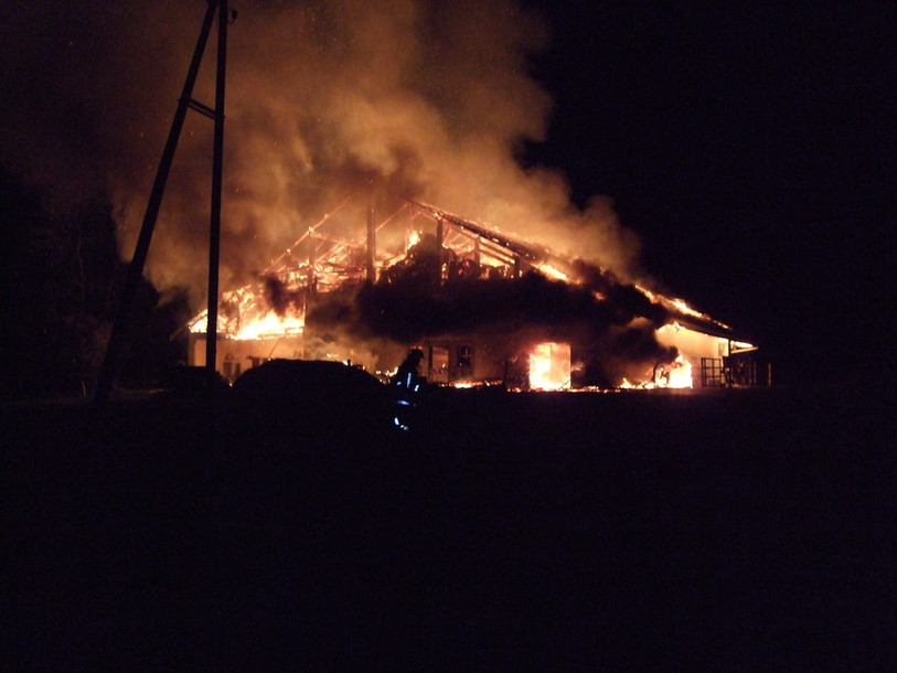 Incendie dans une ferme à La Chatagne