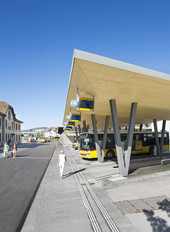 Gare routière Delémont (photo: Pierre Montavon)