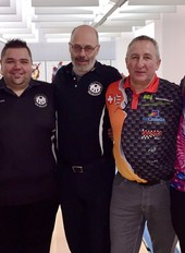 De gauche à droite : Juan Escribano, Luigi Viesti, Etienne Halapi, Jean-Bernard Monnerat (4e en catégorie B) et Grégory Chopard