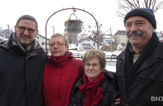 Henri Bärtschi, son épouse et leurs amis alsaciens Martine et Michel