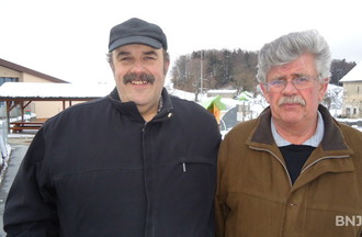 Christian Hostettler, président de la commune de Val-de-Ruz et Daniel Jeanneret ancien président de Montmollin