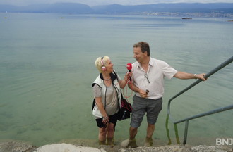 Interview de Blaise Baumann les pieds dans l'eau