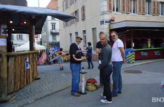Zebrano et les membres du groupe Les Rabeats