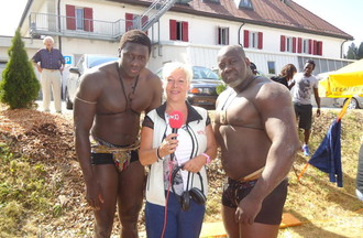 Pouye et Papis les lutteurs sénégalais