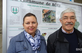 Marie-France Matter, présidente et Frédéric Laurent conseiller communal de Milvignes