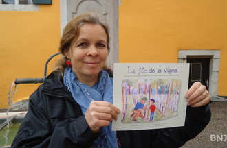 Marianne Schneeberger l'illustratirice du livre La Fée de la vigne