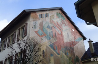 La jolie fresque sur une maison de Bevaix