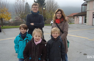 Frédéric Mairy conseiller communal et sa famille