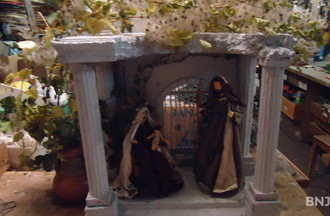 Une crèche construite par Francis Chanez ancien chef de gare de Marin