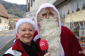 Merci au Père Noël d'avoir été avec nous ce matin