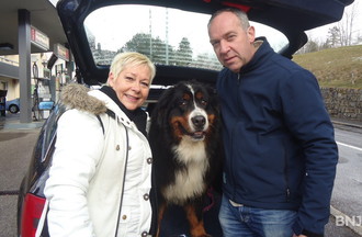 Christophe et Everest, son imposant bouvier bernois