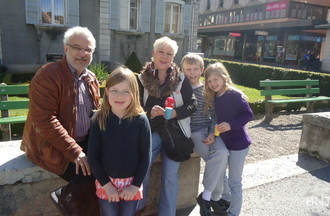 Quentin et ses soeurs qui nous ont apporté un bon café