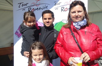 Sébastien qui a joué au portrait chinois, avec Marie-France Matter, présidente de la commune de Milvignes