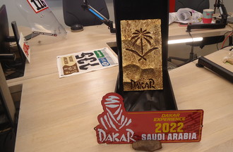 Le prix de la combativité pour l'étape 9 du Dakar 2022 qui lui a été décernée 