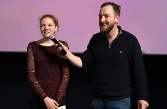 Audrey Gogniat au micro de Loris Braun