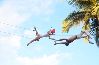 Fanfan et Fanny, lors d'un spectacle en Guadeloupe
