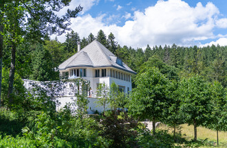 André Evard, Appartement Spillmann, Crématoire, Hôtel de Ville, L'Eplattenier, La Chaux-de-Fonds, Le Locle, Salon Bleu, Style Sapin, Urbanisme, Urbanismeme Horloger, Villa Fallet