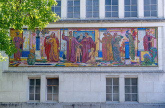 André Evard, Appartement Spillmann, Crématoire, Hôtel de Ville, L'Eplattenier, La Chaux-de-Fonds, Le Locle, Salon Bleu, Style Sapin, Urbanisme, Urbanismeme Horloger, Villa Fallet
