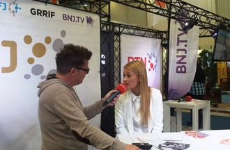 Christa Rigozzi de passage au SINE et sur le stand RTN