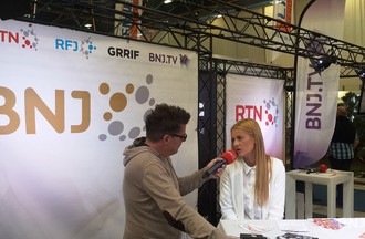 Christa Rigozzi de passage au SINE et sur le stand RTN