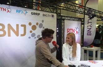 Christa Rigozzi de passage au SINE et sur le stand RTN