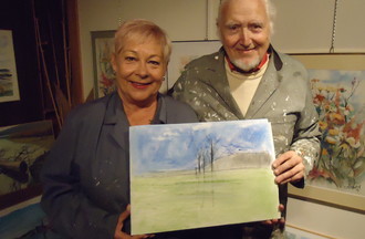Voilà le résultat du défi, un paysage fait au pastel