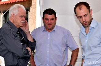 Pierre Steulet, Damien Chappuis - maire de Delémont, Jérôme Steulet