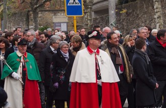 Le cortège dans l’avenue de la Gare.