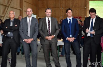Cérémonie officielle pour l'élection de Pierre-Alain Schnegg. 