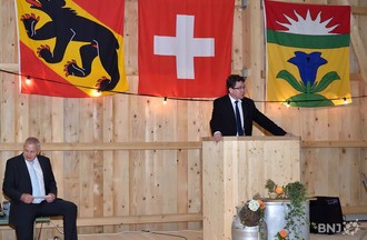 Cérémonie officielle pour l'élection de Pierre-Alain Schnegg. 