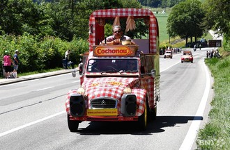Le Tour de France à La Clusette, entre le Vallon et le Littoral neuchâtelois.