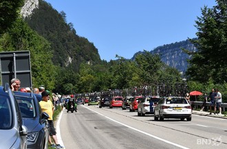 Le Tour de France à La Clusette, entre le Vallon et le Littoral neuchâtelois.
