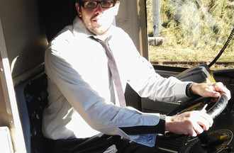 Stéphane Reichen en conducteur de train