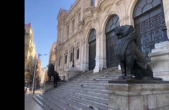 Les Lions devant la mairie d'Oran