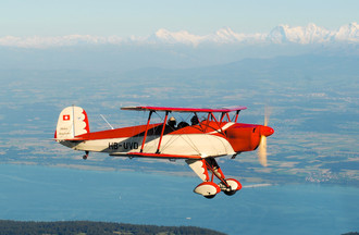 Le Bücker piloté par Patrick Guerne