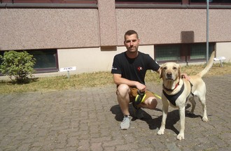 Benjamin et son chien Fantasio