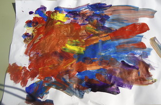 Le dessin réalisé par la petite Lisa, 2 ans