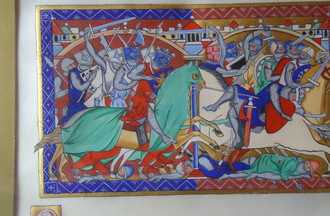   Michèle peint également des enluminures
