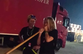 Au Chant du Gros Zazie a essayé le cor des Alpes 