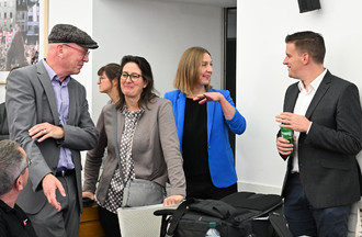  Gabriel Voirol (PLR), Irène Donzé (PLR), Mathilde Crevoisier Crelier (PS) et Loïc Dobler (PS)