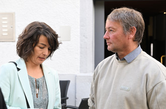 Katia Lehmann (PS) et Martial Farine (PS) 