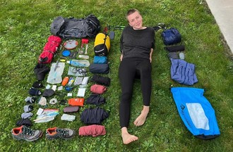 Tout le matériel de Marie pour son trail