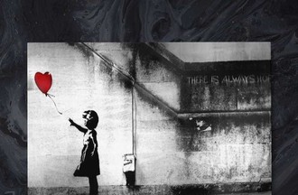 L'œuvre de Bansky la petite fille au ballon