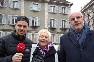 Raphaël Erb joueur du HCC et Didier Berberat