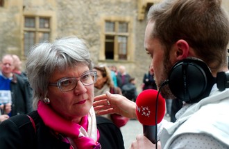 Monika Maire-Hefti interrogée par Adrien Juvet.