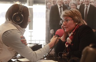 Monika Maire Hefti interrogée par Alizée Liechti.