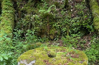 L'ancienne meule du moulin de Lachaux